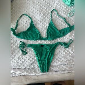 Triangl Teal Bikini Set Shimmer Size M